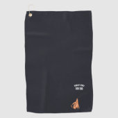 ワールドおもしろいドッグ最高のパパゴルフゴルファーのカスタマイズ ゴルフタオル (正面)