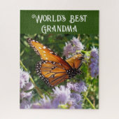 ワールドの最高のおばあちゃん美しい(昆虫)オオカバマダラ、モナーク蝶 ジグソーパズル (縦)