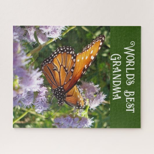 ワールドの最高のおばあちゃん美しい(昆虫)オオカバマダラ、モナーク蝶 ジグソーパズル (横)