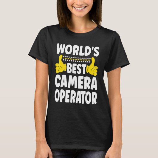 ワールドの最高のカメラ操作者肩書きカメラOp Tシャツ (正面)