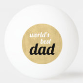 ワールドの最高のパパスクリプト金ゴールドブラック 卓球ボール (正面)