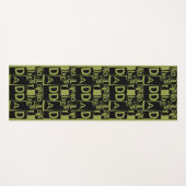 ワールドの最高のパパタイポグラフィパターンブラックオリーブ ヨガマット (正面(横))