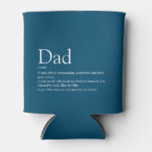 ワールドの最高のパパダディ父の定義おもしろいブルー 缶クーラー (正面)