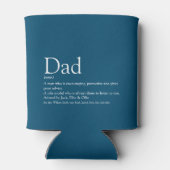 ワールドの最高のパパダディ父の定義おもしろいブルー 缶クーラー (裏面)