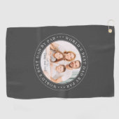 ワールドの最高のパパバイパーのクラシック写真シンプル ゴルフタオル (横)