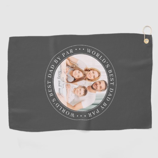 ワールドの最高のパパバイパーのクラシック写真シンプル ゴルフタオル (横)