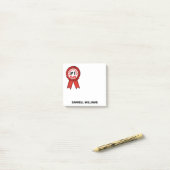 ワールドの最高のパパ引用文レッドリボン3x3 ポストイット (デスク上)