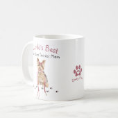 ワールドの最高のヨークシャー・テリア母の名前の水色 コーヒーマグカップ (正面左)