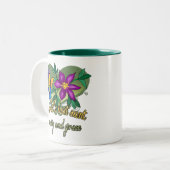 ワールドの最高の叔母美しいとグレース ツートーンマグカップ (正面左)