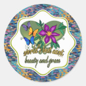 ワールドの最高の叔母美しいとグレース ラウンドシール (正面)