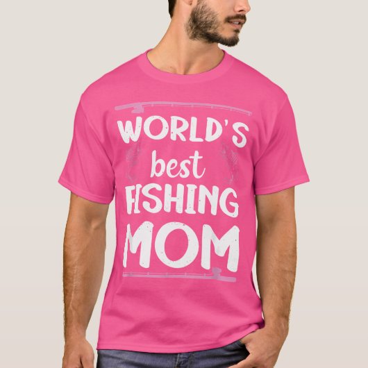 ワールドの最高の魚釣りマム魚釣りロッド Tシャツ (正面)