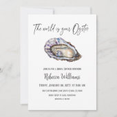 ワールドはあなたのオイスターパールブライダルシャワー 招待状 (正面)