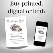 ワールドはあなたのオイスターパールブライダルシャワー 招待状