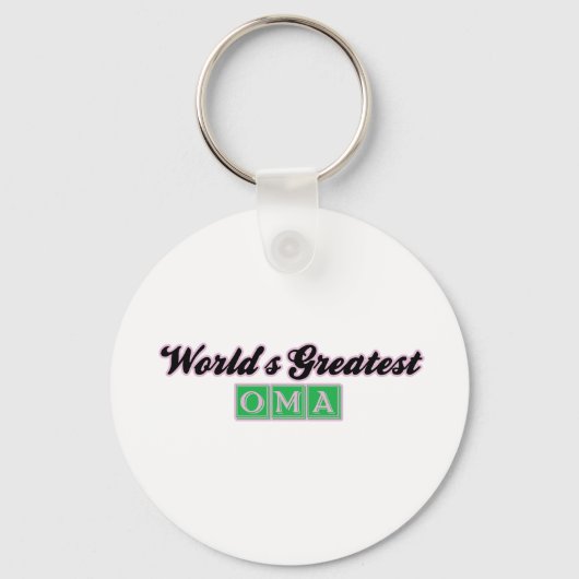 ワールドもっとも偉大アポス大間（緑）(&A) キーホルダー (正面)