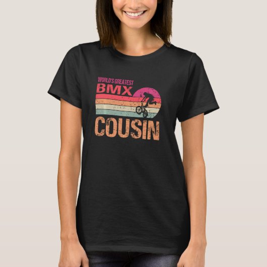 ワールドもっとも偉大S Bmxいとこのヴィンテージ母Sデイ Tシャツ (正面)
