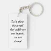 ワールドをオレンジ色™キーチェーン キーホルダー (裏面)