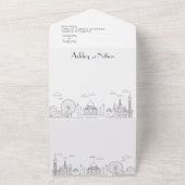 ワールドアドベンチャー疑問に思7型結婚論 オールインワン招待状 (外側)