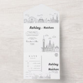 ワールドアドベンチャー疑問に思7型結婚論 オールインワン招待状 (内側)