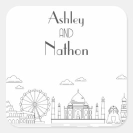 ワールドアドベンチャー疑問に思7型結婚論 スクエアシール