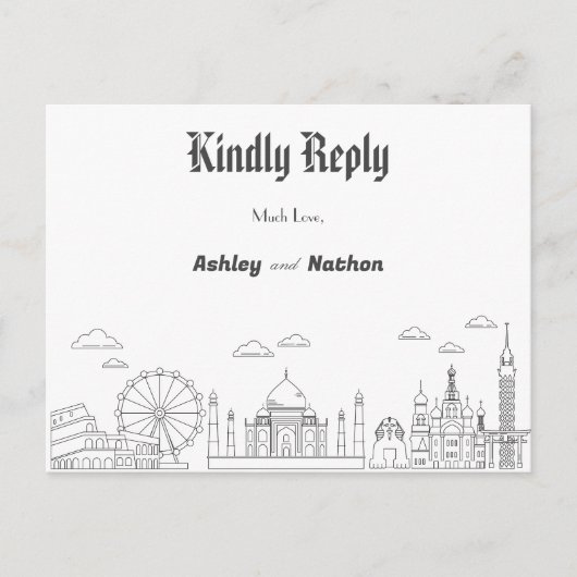 ワールドアドベンチャー疑問に思7型結婚論 ポストカード (正面)