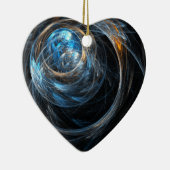 ワールドアラウンド抽象芸術アートハートオーナメント セラミックオーナメント (右)