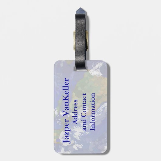 ワールドアースアートのラゲッジタグを見にオフ ラゲッジタグ (裏面縦)