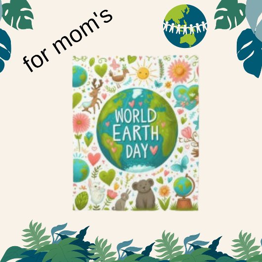 ワールドアースデイ、モダン漫画ハート&グローブ フリースブランケット