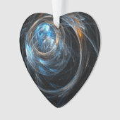 ワールドアートアクリル抽象芸術ハート オーナメント (正面)