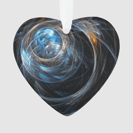 ワールドアートアクリル抽象芸術ハート オーナメント (正面)