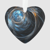 ワールドアートアクリル抽象芸術ハート オーナメント (裏面)