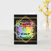 ワールドアートデイカードまたはアート先生サンキューカード カード (黄色い花)