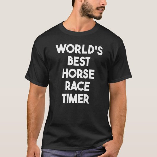 ワールドウマ最高のーレースのタイマー Tシャツ (正面)