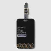 ワールドエクスプローラー モノグラム フラワーの一部 ラゲッジタグ (正面縦)