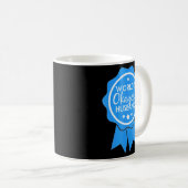 ワールドオケイエストサボンリボンハビーブルー コーヒーマグカップ (正面右)