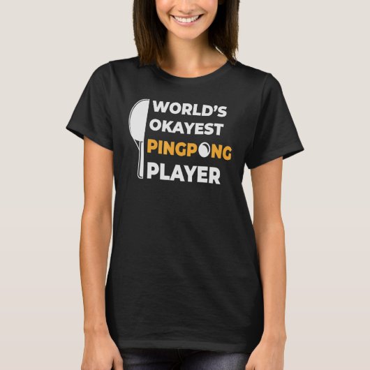 ワールドオケイエストピンポン選手ピンポン Tシャツ (正面)