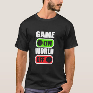 ワールドオフでゲーム!ゲーマーゲームコンソールゲームパッドG Tシャツ