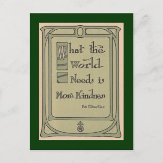 ワールドカインドネスロイクロフトヴィンテージモットハガキ ポストカード