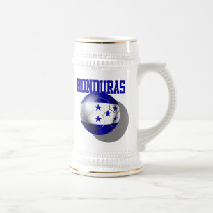 ワールドカップのサッカーのブラジル2014年のホンジュラスの旗の球 ビールジョッキ