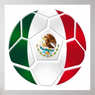 ワールドカップのブラジル2014のメキシコ全国代表チームのfutbol ポスター
