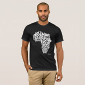 ワールドカップの人の黒いアメリカの服装のTシャツ Tシャツ (正面フル)