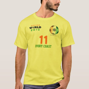 ワールドカップの象牙海岸#11 DrogbaのTシャツ Tシャツ