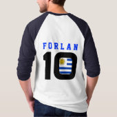 ワールドカップの金球#10 ForlanウルグアイのTシャツ Tシャツ (裏面)