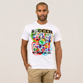 ワールドカップ2010の白のTシャツ色の回転 Tシャツ (正面フル)