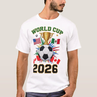 ワールドカップ2026サッカーエンブレム Tシャツ