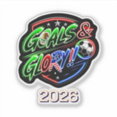 ワールドカップ2026 お祝いTシャツ シール (正面)