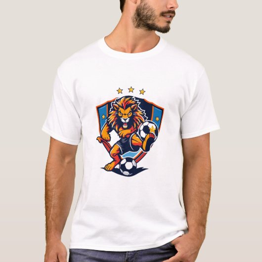 ワールドカップ2026 ライオン勝利エンブレム Tシャツ (正面)