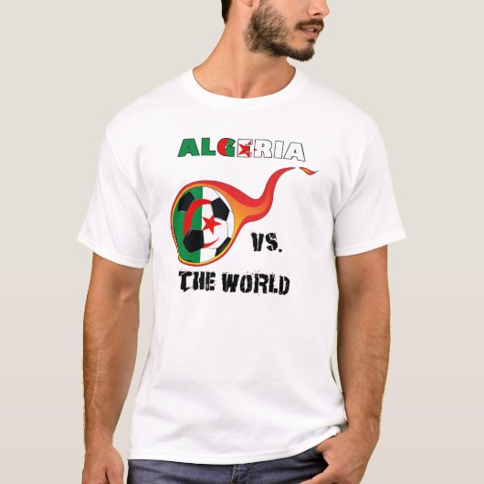 ワールドカップ – アルジェリア対ワールド Tシャツ (正面)