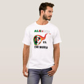ワールドカップ – アルジェリア対ワールド Tシャツ (正面フル)