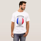 ワールドカップ、フランスのなチームのファンのためのTシャツ Tシャツ (正面フル)