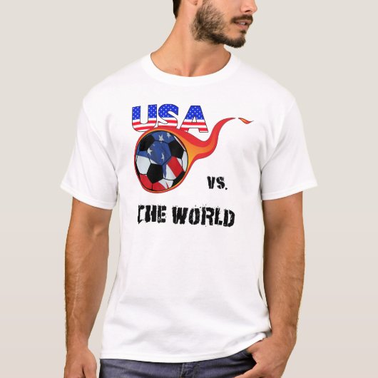 ワールドカップ – 米国対ワールド Tシャツ (正面)